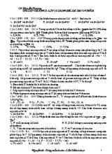 Bài tập Chương I môn Hóa học Lớp 10 - Nguyễn Phương